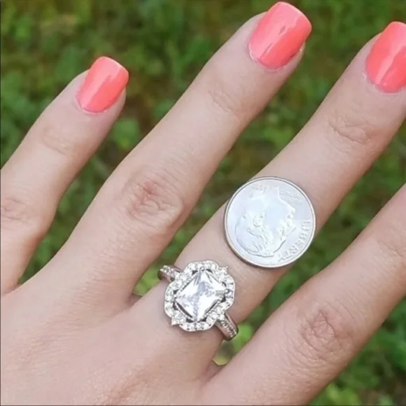 925 ROSEGOLD BRIDAL WEDDING RING - Picture 5 of 5